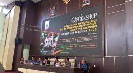Workshop Penyusunan Metodologi dalam Penyusunan Proposal MoRA The Air Fund 2026 yang berlangsung pada, Kamis (02/04), di Ballroom Lantai 4 UIN Madura. ©setara.info/istimewa
