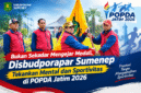 Foto Ilustrasi. Kepala  disbudporapar kabupaten Sumenep, Faruk Hanafi dan Sekda Kabupaten Sumenep, mendampingi ,Wakil Bupati Sumenep, KH Imam Hasyim saat menyerahkan Bendera Sumenep kepada Kabid Pora,Syaifuddin