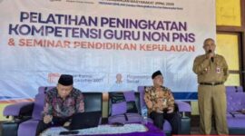 Kepala Dinas Pendidikan Kabupaten Sumenep Moh Iksan saat memberikan pemaparan.