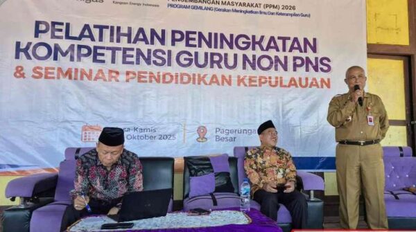Kepala Dinas Pendidikan Kabupaten Sumenep Moh Iksan saat memberikan pemaparan.