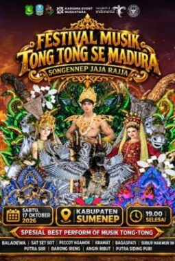 Catat Tanggalnya! Sabtu 17 Oktober 2026, “Songennep Jaja Rajjah” Festival Musik Tong-Tong Se-Madura di Sumenep