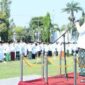 Wakil Bupati Sumenep KH. Imam Hasyim saat memimpin upacara peringtin Hari Santri Nsional 2026
